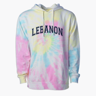 Lebanon Middle School Varsity Arch Premium Tie-Dye Hoodie