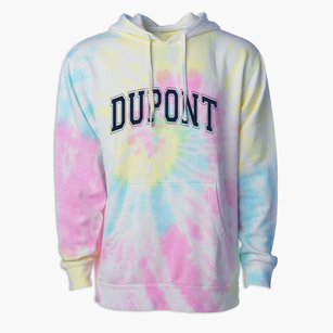 Dupont Elementary School Varsity Arch Premium Tie-Dye Hoodie