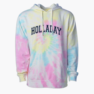Holladay Intermediate Magnet School Varsity Arch Premium Tie-Dye Hoodie