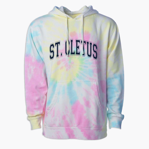 Saint Cletus Elementary School Varsity Arch Premium Tie-Dye Hoodie
