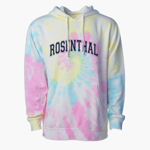 Rosenthal Elementary School Varsity Arch Premium Tie-Dye Hoodie