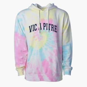 Vic A Pitre Elementary School Varsity Arch Premium Tie-Dye Hoodie