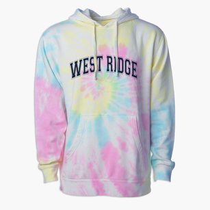 West Ridge Middle School Varsity Arch Premium Tie-Dye Hoodie
