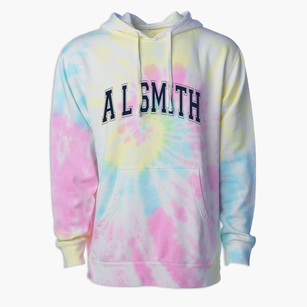 A L Smith Elementary School Varsity Arch Premium Tie-Dye Hoodie