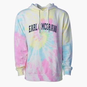 Earl C Mcgraw Elementary School Varsity Arch Premium Tie-Dye Hoodie