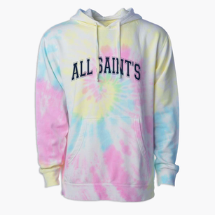 All Saint's Catholic School Saint Mary's Varsity Arch Premium Tie-Dye Hoodie