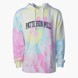 Patterson Mill High School Varsity Arch Premium Tie-Dye Hoodie