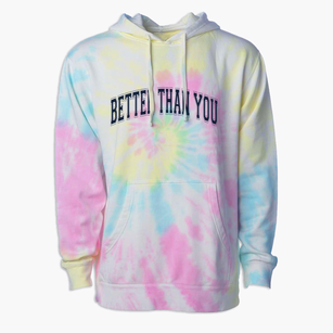 Better Than You Varsity Arch Premium Tie-Dye Hoodie