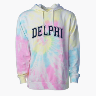 Delphi Academy Varsity Arch Premium Tie-Dye Hoodie