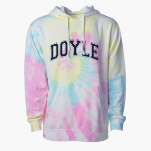Doyle Elementary School Varsity Arch Premium Tie-Dye Hoodie