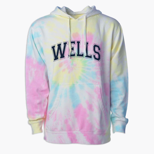 Wells Elementary School Varsity Arch Premium Tie-Dye Hoodie
