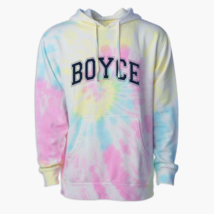 Boyce Elementary School Varsity Arch Premium Tie-Dye Hoodie