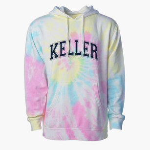Keller Middle School Varsity Arch Premium Tie-Dye Hoodie