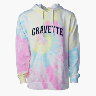 Gravette Junior High School Varsity Arch Premium Tie-Dye Hoodie