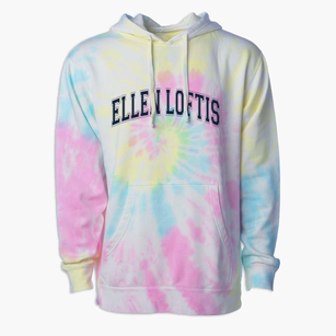 Ellen Loftis Elementary School Varsity Arch Premium Tie-Dye Hoodie