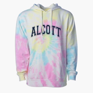 Alcott Elementary School Varsity Arch Premium Tie-Dye Hoodie