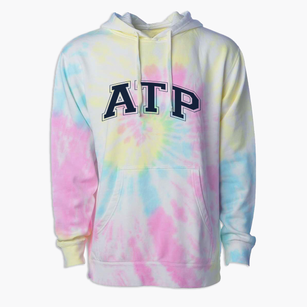 Adrian's T-shirts Printery Varsity Arch Premium Tie-Dye Hoodie