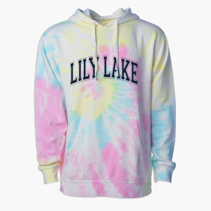 Lily Lake Elementary School Varsity Arch Premium Tie-Dye Hoodie