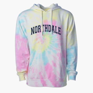 Northdale Middle School Varsity Arch Premium Tie-Dye Hoodie