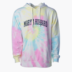 Mary A Hubbard Elementary School Varsity Arch Premium Tie-Dye Hoodie