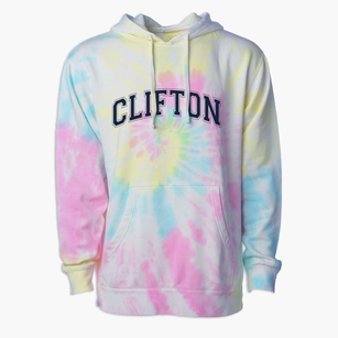 Clifton Elementary School 4 Varsity Arch Premium Tie-Dye Hoodie