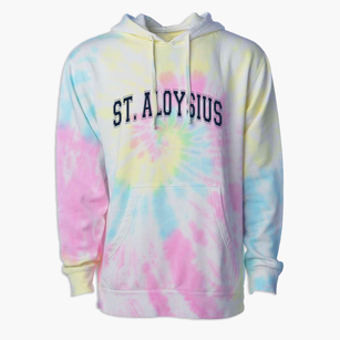 Saint Aloysius Gonzaga School Varsity Arch Premium Tie-Dye Hoodie