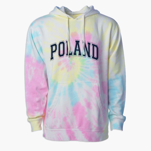 Poland Elementary School Varsity Arch Premium Tie-Dye Hoodie