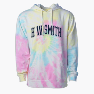 H W Smith Elementary School Varsity Arch Premium Tie-Dye Hoodie