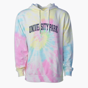 University Park Creative Arts Elementary Varsity Arch Premium Tie-Dye Hoodie