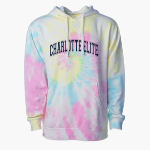 Charlotte Elite Academy Varsity Arch Premium Tie-Dye Hoodie