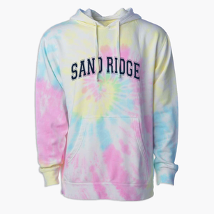 Sand Ridge Elementary School Varsity Arch Premium Tie-Dye Hoodie