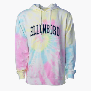 Ellenboro Elementary School Varsity Arch Premium Tie-Dye Hoodie
