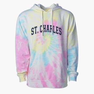 St. Charles Prep Varsity Arch Premium Tie-Dye Hoodie
