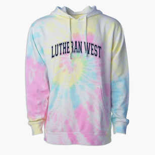 Lutheran West Varsity Arch Premium Tie-Dye Hoodie