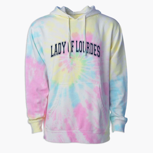 Our Lady Of Lourdes School Varsity Arch Premium Tie-Dye Hoodie