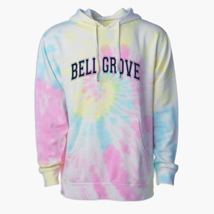 Bell Grove Theological Seminary Varsity Arch Premium Tie-Dye Hoodie