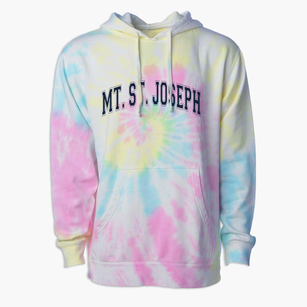 Mount St. Joseph Catholic School Varsity Arch Premium Tie-Dye Hoodie