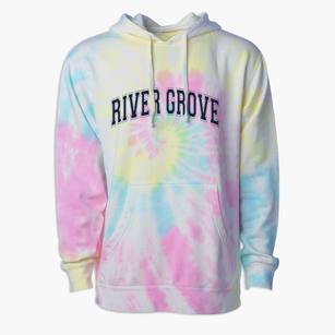 River Grove Elementary School Varsity Arch Premium Tie-Dye Hoodie