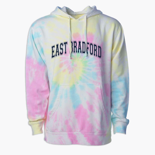 East Bradford Elementary School Varsity Arch Premium Tie-Dye Hoodie