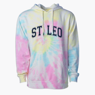 Saint Leo The Great School Varsity Arch Premium Tie-Dye Hoodie