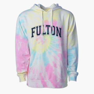 Fulton Elementary School Varsity Arch Premium Tie-Dye Hoodie