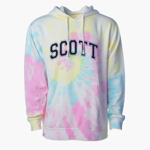 Scott Elementary School Varsity Arch Premium Tie-Dye Hoodie