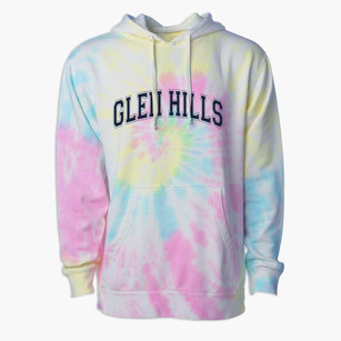 Glen Hills Elementary School Varsity Arch Premium Tie-Dye Hoodie