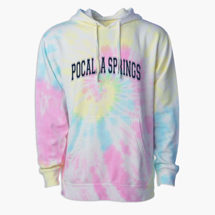 Pocalla Springs Elementary School Varsity Arch Premium Tie-Dye Hoodie