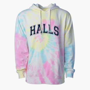 Halls Elementary School Varsity Arch Premium Tie-Dye Hoodie