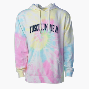 Tusculum View Elementary School Varsity Arch Premium Tie-Dye Hoodie