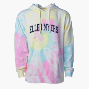Ellen Myers Elementary School Varsity Arch Premium Tie-Dye Hoodie