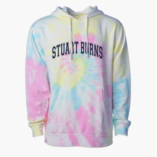 Stuart Burns Elementary School Varsity Arch Premium Tie-Dye Hoodie
