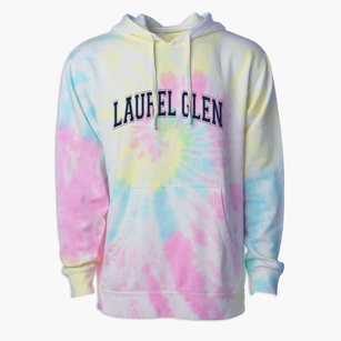 Laurel Glen Elementary School Varsity Arch Premium Tie-Dye Hoodie