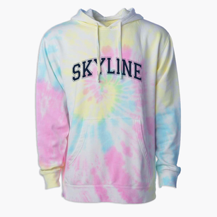 Skyline High School Varsity Arch Premium Tie-Dye Hoodie